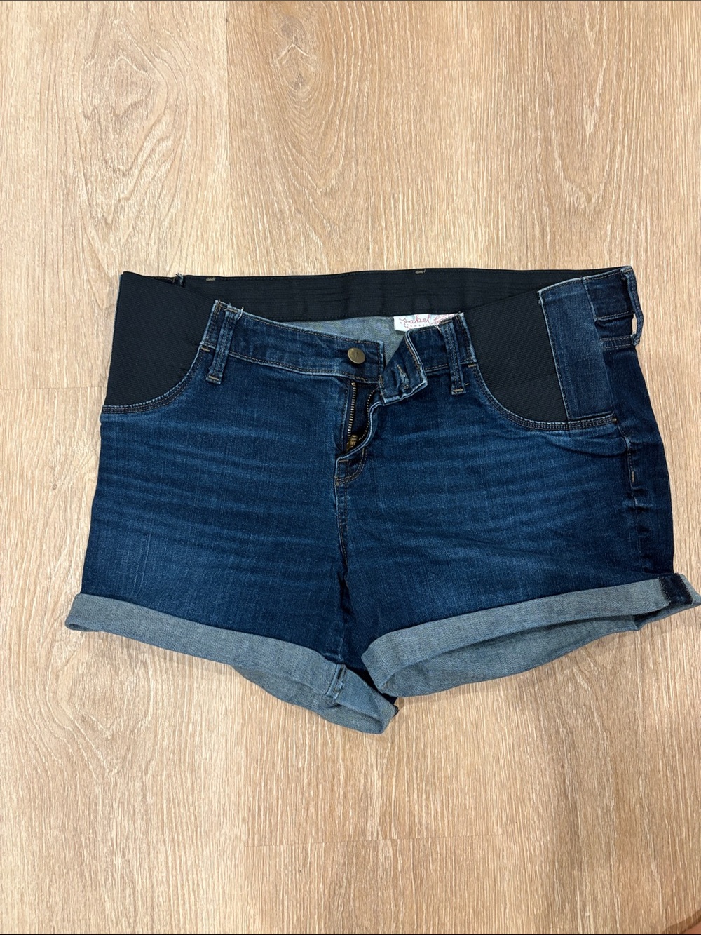 Isabel Maternity Dark Blue Denim Shorts 12 Good